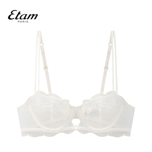 Etam法式蕾丝阳台杯单层文胸有钢圈超薄透气聚拢内衣女W324DI0111