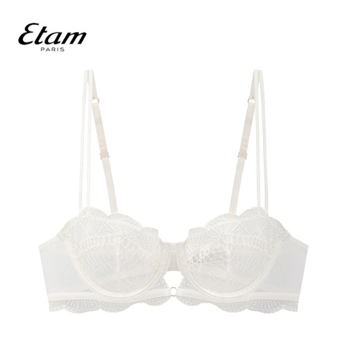 Etam法式蕾丝阳台杯单层文胸有钢圈超薄透气聚拢内衣女W324DI0111