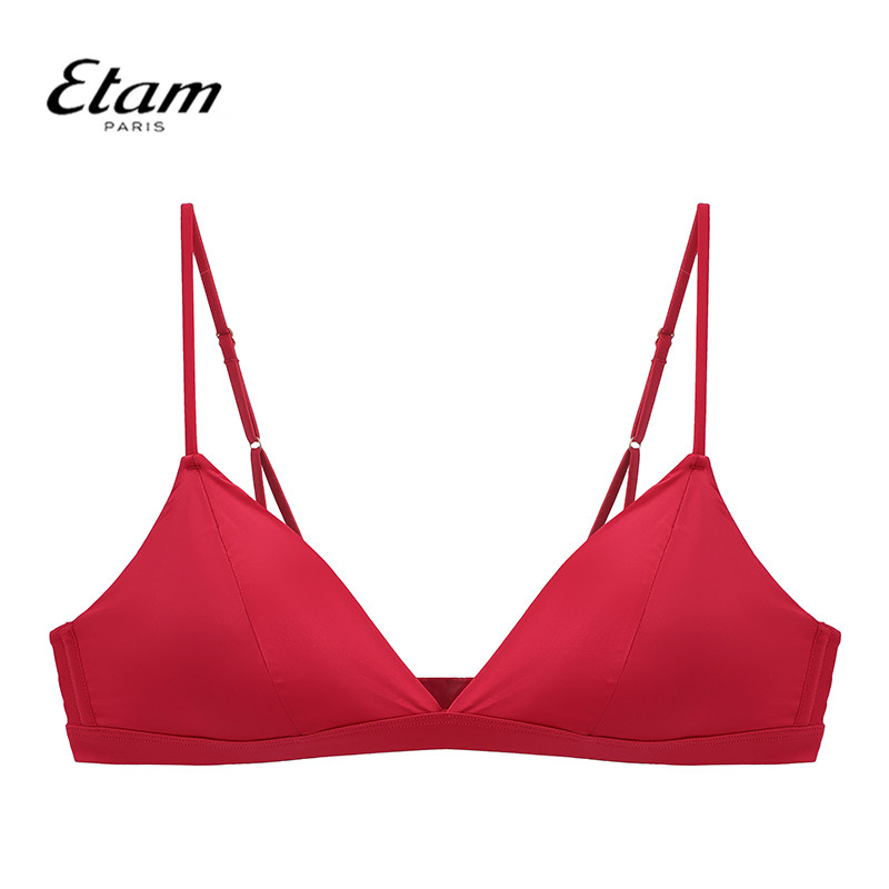 Etam文胸无钢圈三角杯内衣女小胸法式性感美背缎面胸罩W322DI0114,女士内衣/男士内衣/家居服,文胸,淘宝优惠券,粉丝福利购,淘宝优惠卷