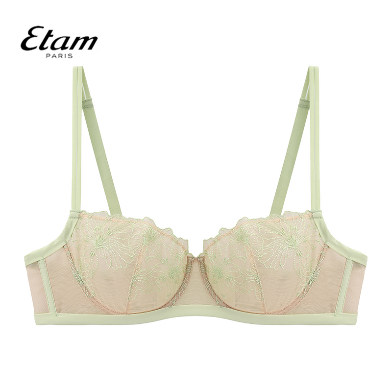 Etam 山茶花系列内衣女法式浪漫蕾丝刺绣复古性感文胸W321DI0114