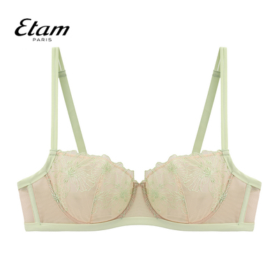 Etam 山茶花系列内衣女法式浪漫蕾丝刺绣复古性感文胸W321DI0114