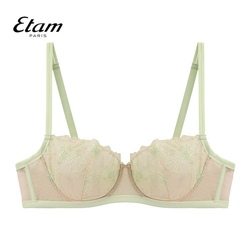 Etam 山茶花系列内衣女法式浪漫蕾丝刺绣复古性感文胸W321DI0114