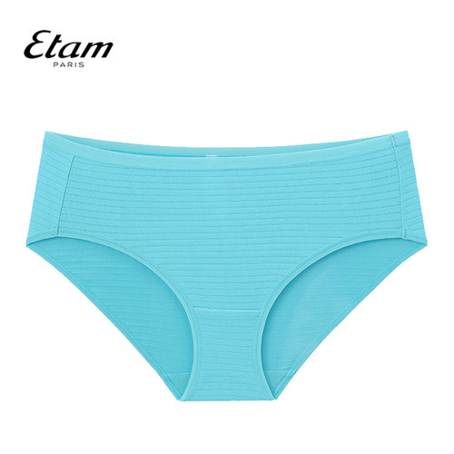 Etam女士内裤轻盈舒适透气棉内裤简约中腰三角短裤少女W323DI0201