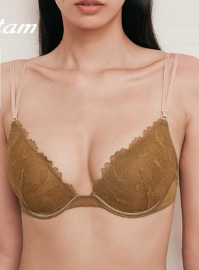 Etam蕾丝3/4杯钢圈水袋杯小胸聚拢文胸性感透气内衣女W322DI0121