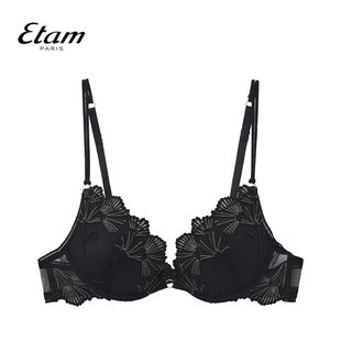 Etam法式 性感蕾丝文胸花朵刺绣蕾丝内衣女有钢圈薄杯W324DI0106