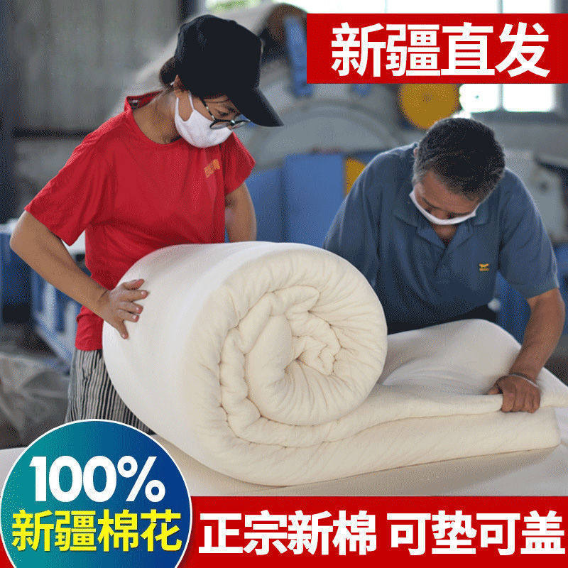 新疆棉花被棉被芯棉絮床垫全棉被子加厚被褥冬被保暖单人纯手工