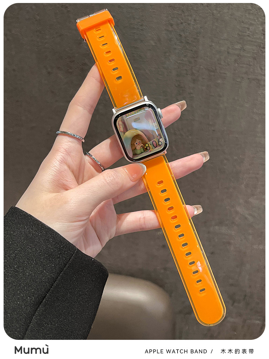 FOR S10 APPLE APPLEWATCH WATCH S9 SUMMER JELLY COLOR SILICONE IWATCH 78 GENERATION SE2