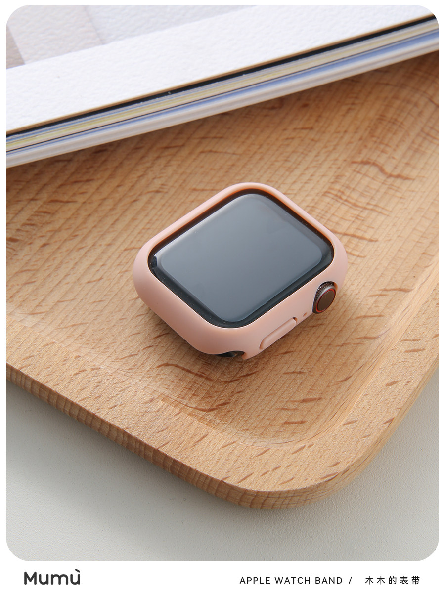 WOOD CANDY COLORED PC CASE S9 EDGING HARD CASE FOR APPLE WATCH APPLE WATCHS7 S8 SE