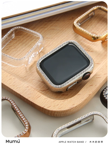 Mumu Elecloplating Diamond Edge подходит для S9 Apple Watch Apple Watchs7/S8/SE2/6/5 Защитный чехол
