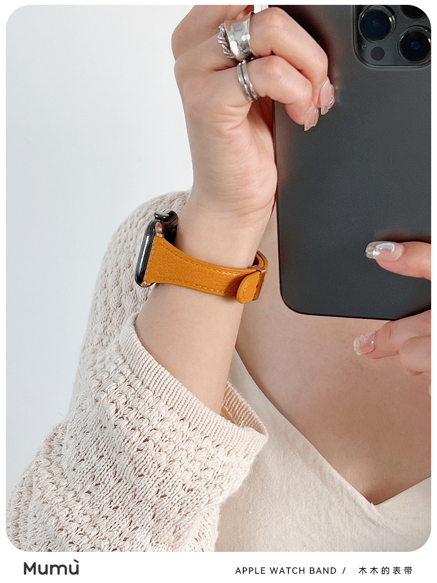SUITABLE FOR S10 APPLE APPLE WATCH WATCH S9 XIAOMAN WAIST BUCKLE IWATCH 78 GENERATION LEATHER SE2