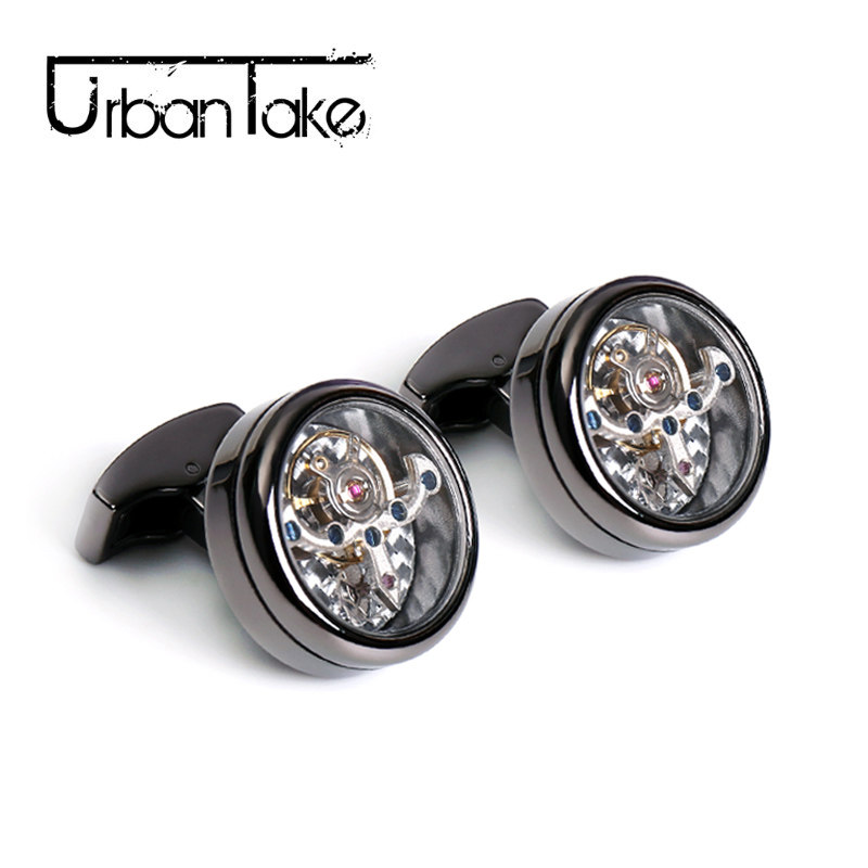 Urban Take朋克陀飛輪機械袖扣男士機械表機芯袖釘定制刻字禮物在類目 服飾配件/皮帶/帽子/圍巾, 袖釦中 - 來自Buy2taobao.com提供專業的淘寶代購服務