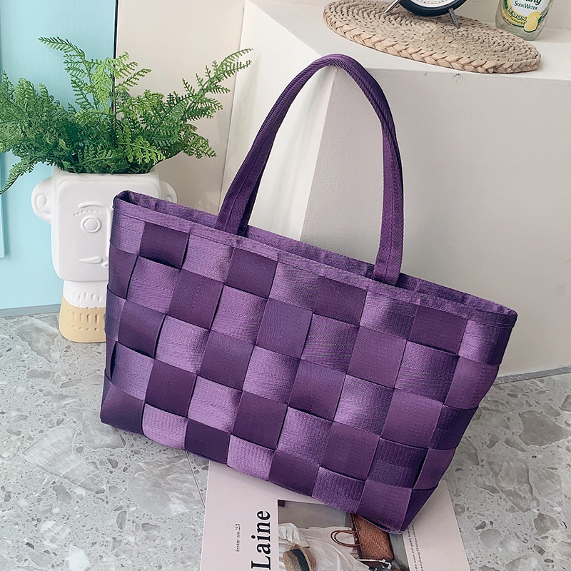 简约编织手提包单肩包手机包休闲购物包大包包韩版新款大容量女包