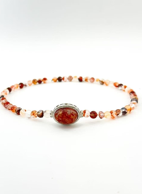 MPAY2025新中式红胶花双圈手串【多样性发货】