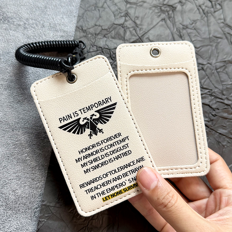 文字个性卡套两卡位软皮ins风打工人可爱创意公交卡饭卡学生卡套