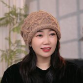 堆堆帽秋冬时尚 百搭保暖厚包头帽加绒宽松大头围卷边针织帽女冬