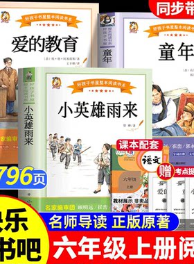 快乐读书吧六年级上册阅读课外书全套3册 童年爱的教育小英雄雨来高尔基原著正版儿童文学读物小学生六年级课外阅读老师推荐书目