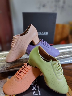 傲睨舞服 KCDANCE拉丁舞真皮糖果色系透气柔软款拉丁教师鞋