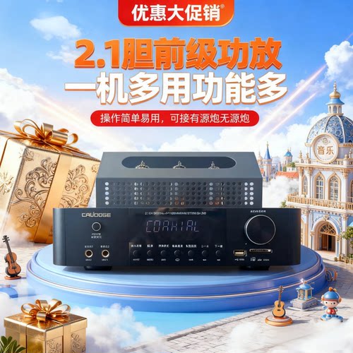 2.1低音炮胆机hifi唱k遥控迷你