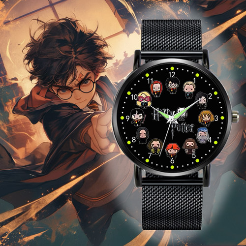 哈利波特联名霍格沃茨魔法学院罗恩周边学生专用夜光手表礼物定制