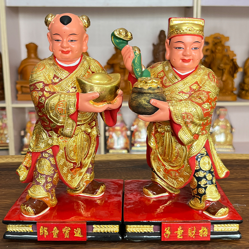芃来香樟木雕摆件中式客厅
