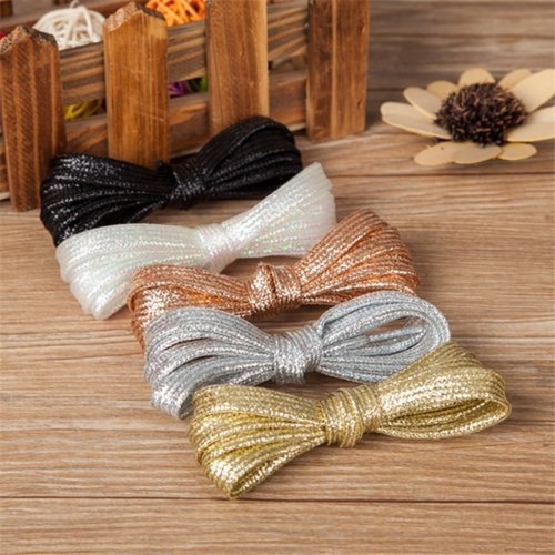 太阳花鞋带女扁平金色蓝色闪亮