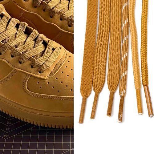 小麦色空军一号鞋带圆形扁平鞋带
