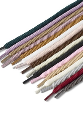 8mm粗螺纹圆彩色黑白米灰酒红卡其咖色紫黄棕绿休闲板鞋面包鞋带