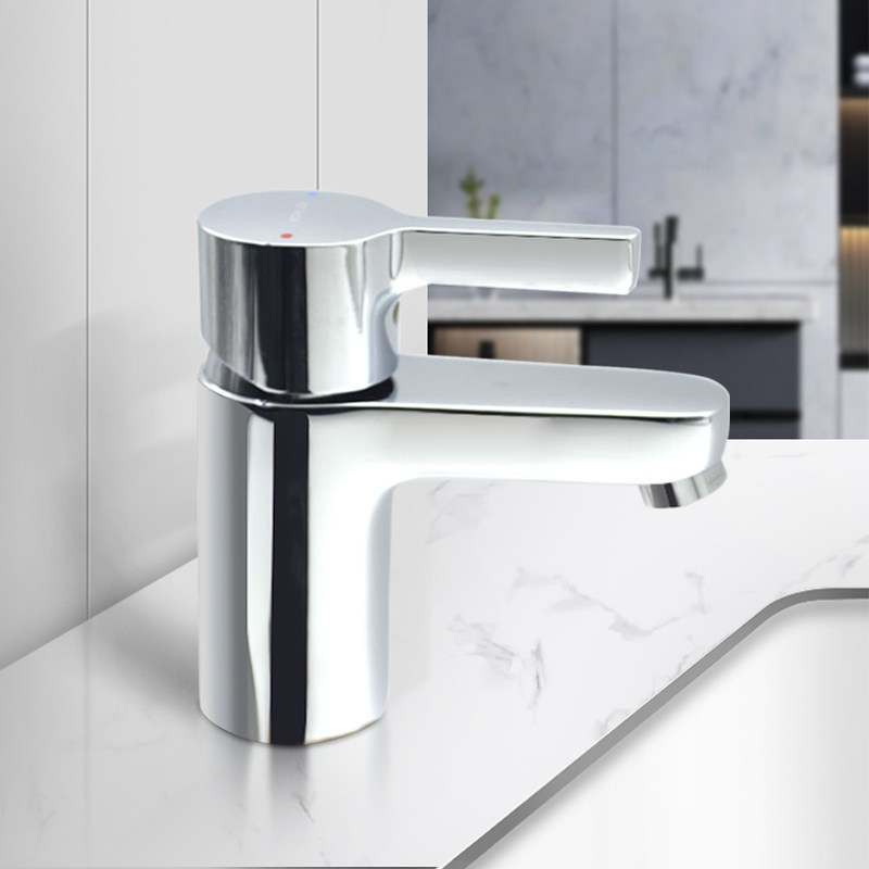 科勒水龙头k-r16098t-b4-cp齐悦单孔洗脸台盆浴室柜冷热水龙头