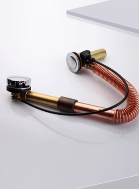 科勒浴缸下水管全铜K-17254T-CP浴缸 全铜软管浴缸排水下水管