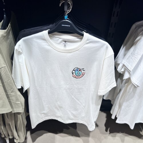 匡威印花抽象图案时尚个性潮流白色休闲圆领短袖T恤男MCJ645-W2Y