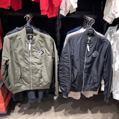 匡威秋冬logo刺绣拉链纯色时尚休闲棒球服夹克棉服外套中性UCJ147