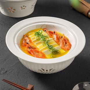 中餐饭店陶瓷明炉盘蜡烛加热干锅盘子酒店商用菜盘高级感特色餐具