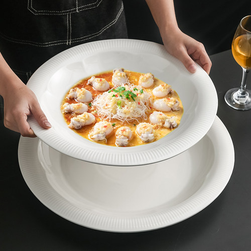 汤盘圆高档帝王蟹盘14寸16寸餐具