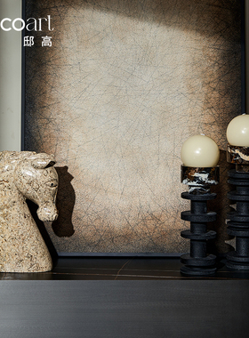 玄关台陶瓷花器花艺大理石马摆件