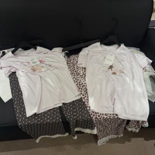 t恤女宽松时尚 纯棉短袖 印花减龄灰蓝色体恤上衣 韩版 2026新款