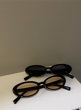 新款复古isn小众时髦椭圆眼镜女小框嘻哈炫酷个性百搭太阳镜潮男