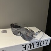 时尚 大框连体镜片太阳镜女大脸显瘦茶色街拍面罩墨镜男女通用潮流