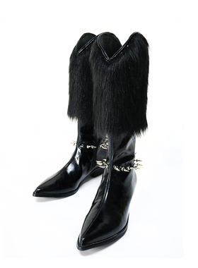 沉没SINKing 哥特牛仔靴 铆钉暗黑复古Goth Cowboy Boots SK-SPS