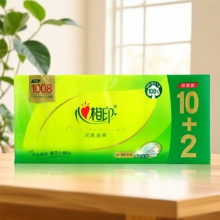 心相印无芯卷纸原生木浆1008克 4层加厚实心卷卫生纸 提84克12卷装