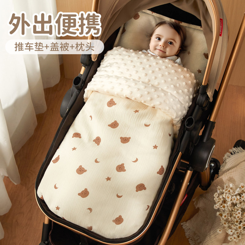 婴儿车专用小被子加厚棉垫宝宝推车坐垫冬季外出挡风被防风被保暖,婴童用品,推车配件,淘宝优惠券,粉丝福利购,淘宝优惠卷