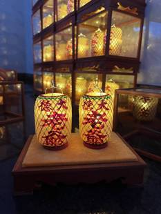 传统潮汕迷你小灯笼玻璃罩工艺品摆件供灯姓氏喜庆用品-文字定制