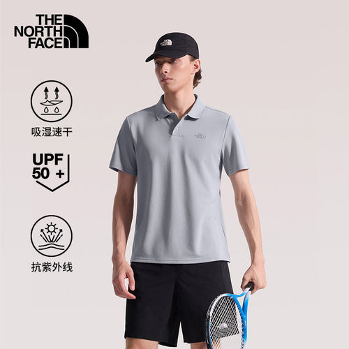 北面男子防晒速干POLO短袖7WD2