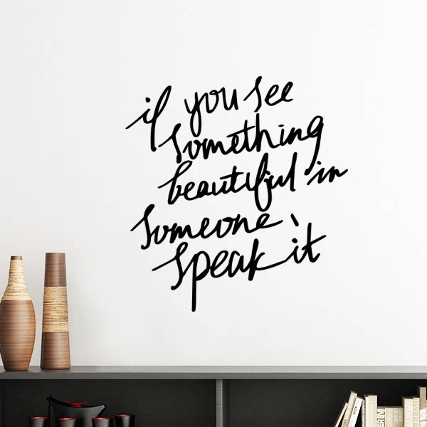 赞美他人短语墙贴壁纸房间贴花