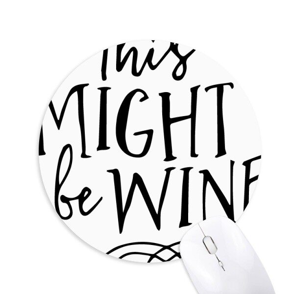 大概英文短字体圆形游戏办公防滑橡胶鼠标垫礼物