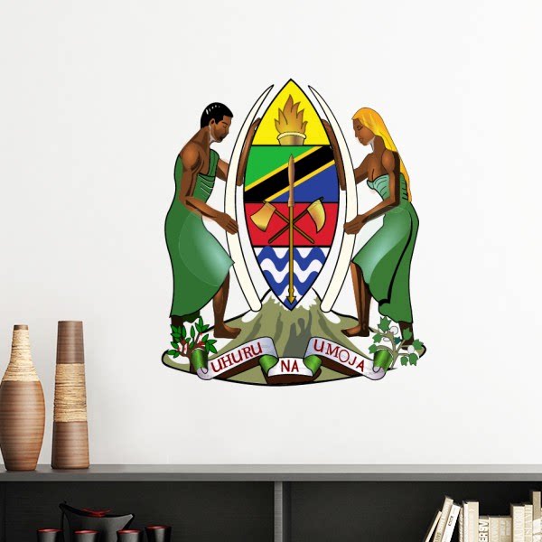 坦桑尼亚非洲国徽墙贴壁纸房间贴花