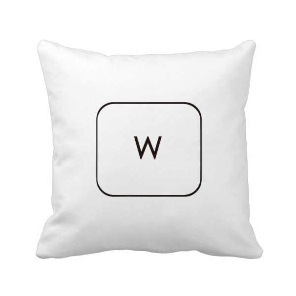键盘符号w方形抱枕靠枕沙发靠垫双面含芯礼物
