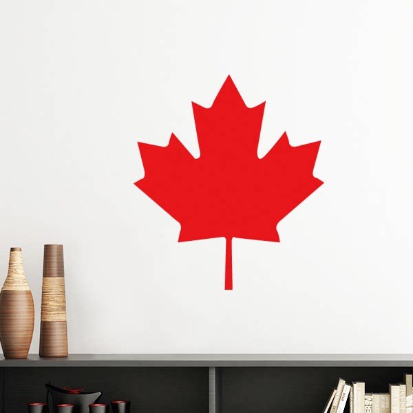 红色枫叶加拿大国家文化象征墙贴壁纸房间贴花
