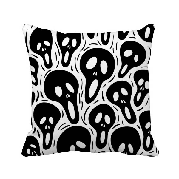 卡通骷髅万圣节方形抱枕靠枕沙发靠垫双面含芯礼物