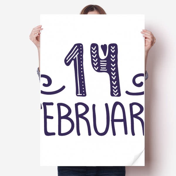 情人日期英文手写艺术海报贴纸80x55cm墙贴纸卧室家居装饰