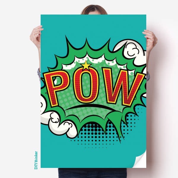 气泡绿色卡通对话框海报贴纸80x55cm墙贴纸卧室家居装饰